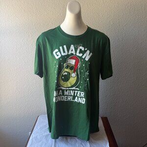 Christmas Holiday T-Shirt - Guac'n in a Winter Wonderland SIZE: L